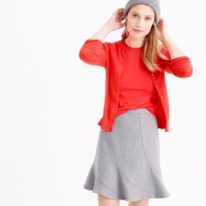 JCrew Jackie Cotton Cardigan Red